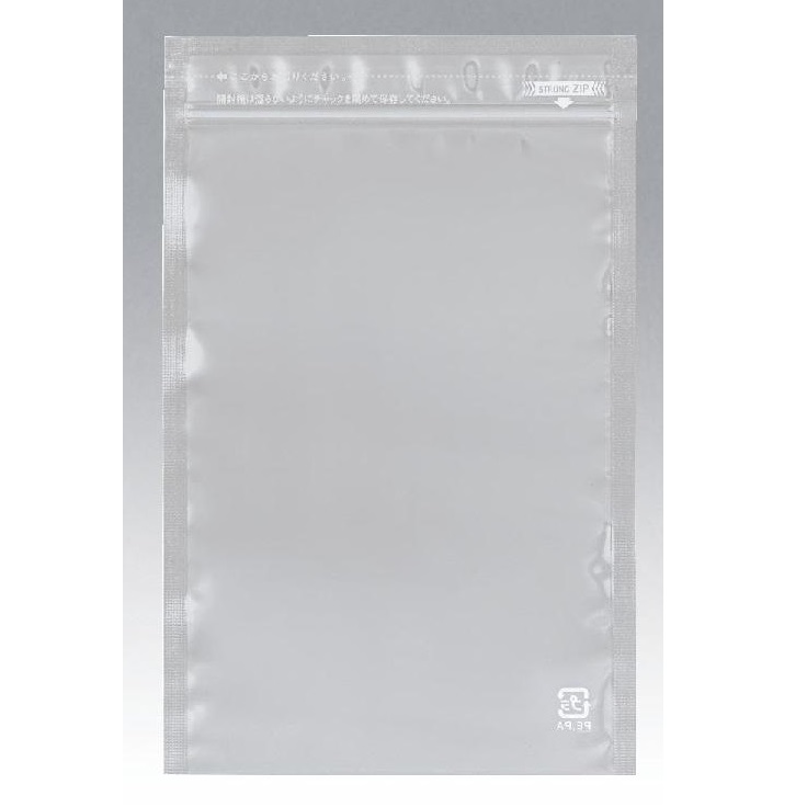 冷凍対応チャック付透明真空包装三方袋M152PN-C1014ZHM