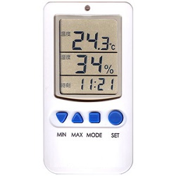 アラーム付デジタル温湿度計M2D-6751BA