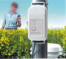 屋外防水内蔵温湿度データロガーM193X-2301P