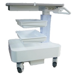 バッテリー電源付医療カート（ピンク）M2843ELT-1SP