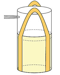 水切りフレコンバッグ(上部巾着)M636-02DOWT