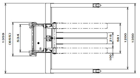 脚幅広電動油圧リフター/GLF-D400-15W/Z-0829-2 | シロ産業 |