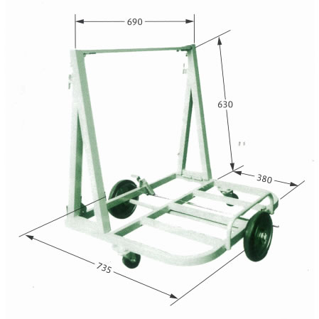 長尺板運搬台車(エレベーター搬入用)/M1175PN-EV