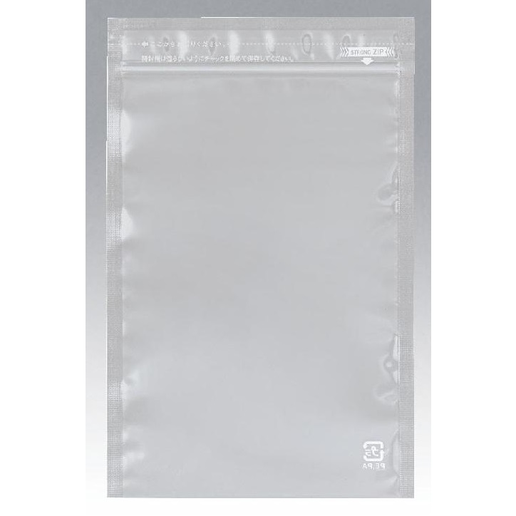 冷凍対応チャック付透明真空包装三方袋M152BA-C1014ZHM
