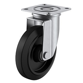 中荷重向けステンレス製自在キャスター（ゴム）M163RJ2-SUS-SV130Y