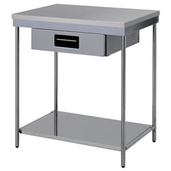 ステンレス作業台平棚板型引出付SUS430M1949KTO-600T