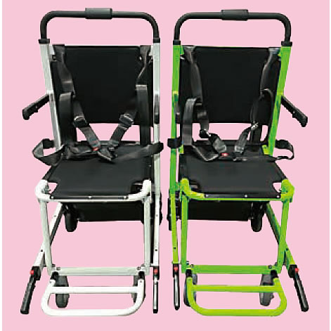 充電式階段昇降運搬車白色(介助・避難用)M2238SW5TW-120KG