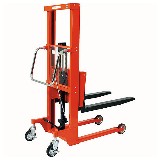 足踏式油圧フォークリフター大型車輪ロングフォークM227EA-H300-9BT