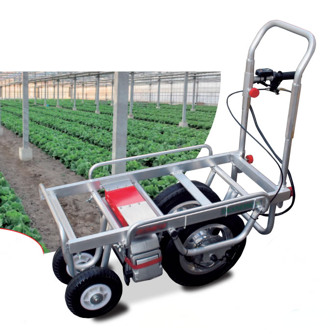 小型充電式4輪電動運搬台車/M2570F-100