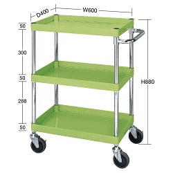 静音キャスターワゴン台車M350MR-103SES