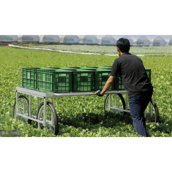 アルミ収穫台車/M453A-640H