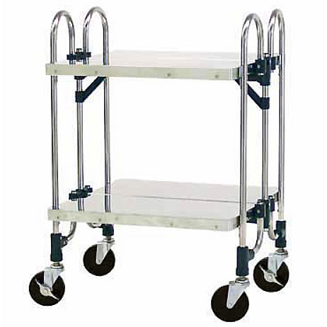 ステンレス折りたたみワゴン台車（導電タイプ）M488EA-2T-FFD