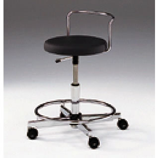 導電クリーンルームキャスターチェアリング付M585R-570102R