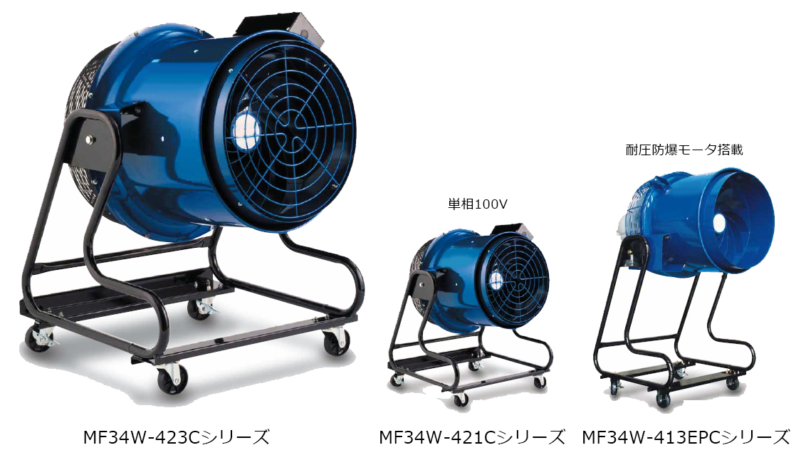 工場用大型軸流送風ファン/MF34W-423C5F | シロ産業 |