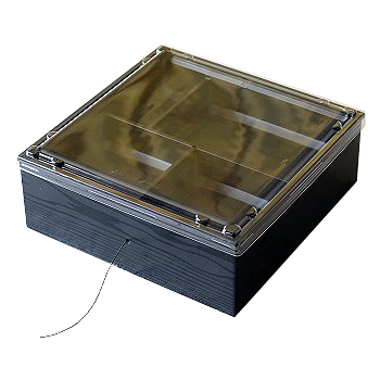 蒸気加熱ボックス幕の内タイプ（黒色）/M1161NT-MAKUNOUCHI-B9060AB | シロ産業