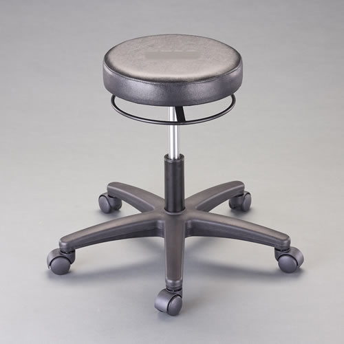 丸スツール伸縮式　鉄フレームにパイン座面　type D banjo_pine-stool-s