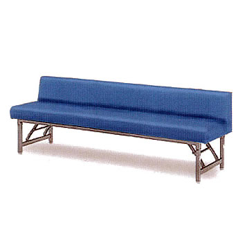 背付折畳み式休憩ベンチ色ブルーM1824AS-E1