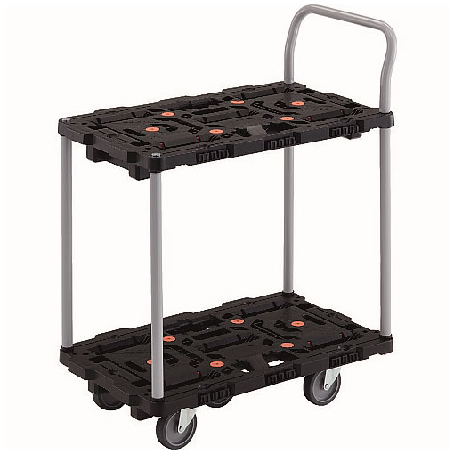 樹脂製二段ワゴン台車M227FB724J5-E100T