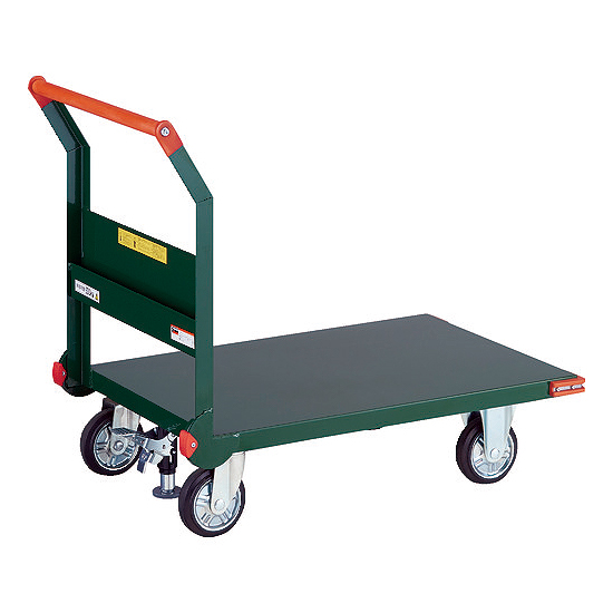 固定ハンドル鋼鉄台車手元自在キャスターストッパー付M227HGZ-3RSST