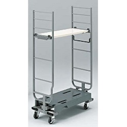 折畳みスリムストック台車/M2314P-133