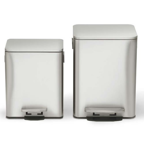 ステンレス足踏み式角型ゴミ箱/M2314SUS-4611861K