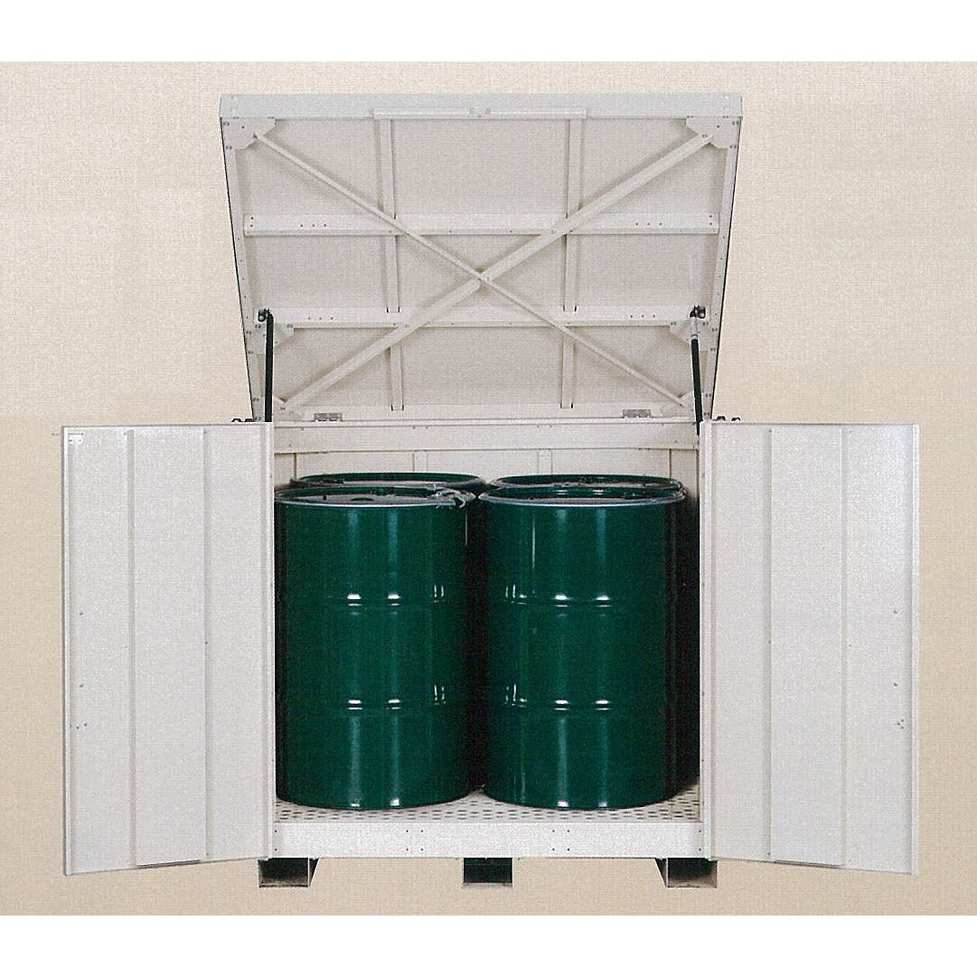 組立完成済ドラム缶移動保管庫(4本収納庫)M2641SKH-4P