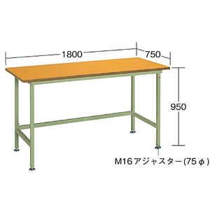 立作業台（スチール天板）/M39B-S1270H | シロ産業