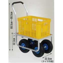 網カゴコンテナ1個台車/M453H-500-35TH