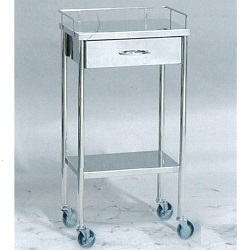 抗菌ステンレス2段ワゴン 引出し付(450×300×800)/M913CO-5716C