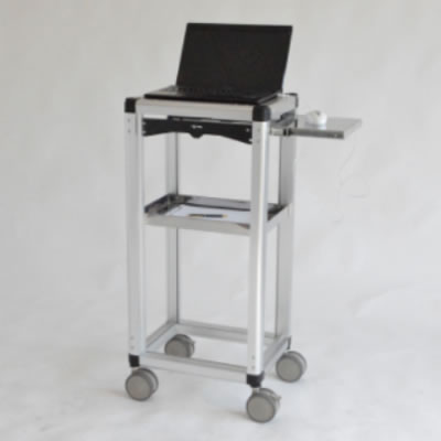 ステンレスコンパクトノートパソコンワゴン/M91SUSPC3-A2T