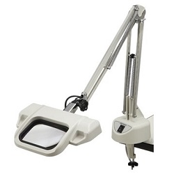 蛍光灯照明拡大鏡角型レンズ・フリーアーム式（2倍）（2倍）/MA77GHT3-F-X2T 