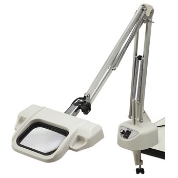 LED照明拡大鏡角型レンズ・フリーアーム式（2倍）（2倍）/MA77GHT3L-F-X2T 