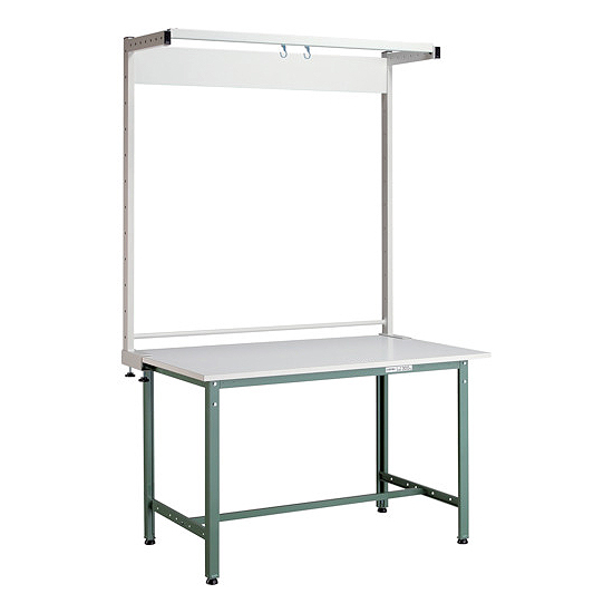 軽量作業台ツールハンガー付(ポリ化粧天板)ホワイトM227LWAE-0960THNWT