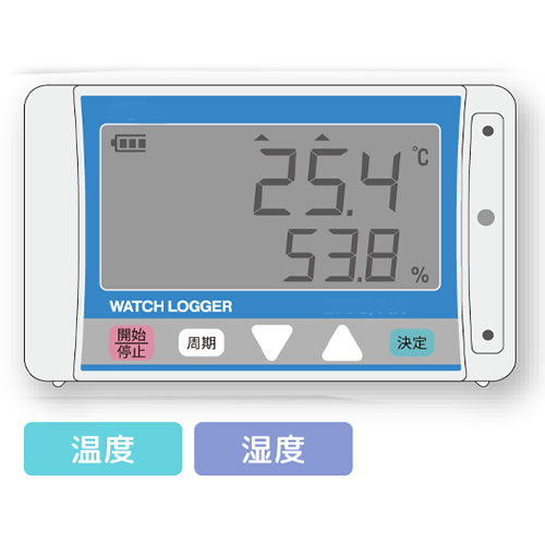 2段表示2段表示温湿度データロガー外付センサー付(USB通信)/M237T-TH275UFNX