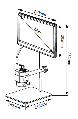液晶モニター付HDMI接続デジタルマイクロスコープ/M2890CE210T-AS/測定 