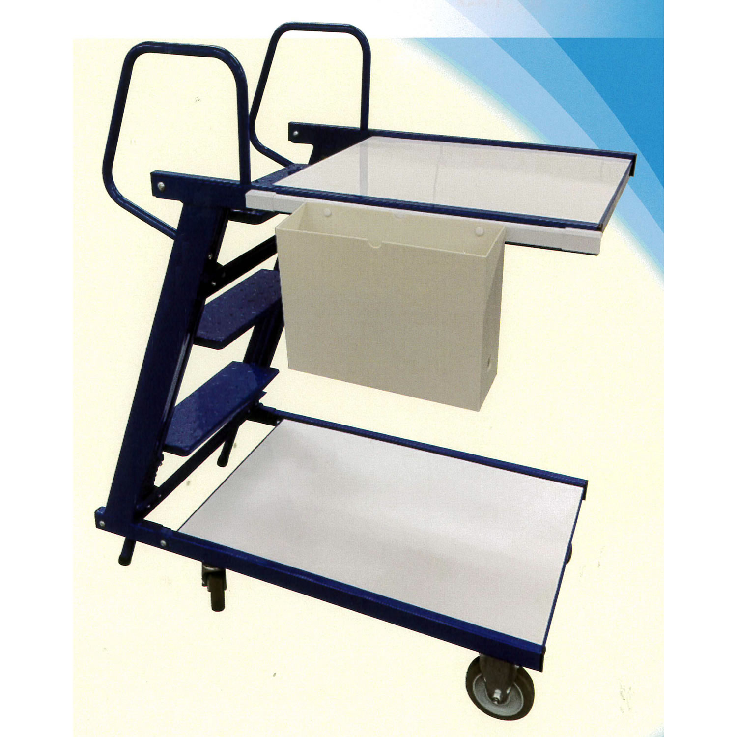 踏み台ステップ付ピッキング台車M445PKS-150KG