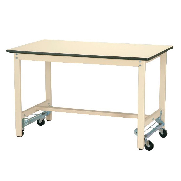 ワンタッチ移動キャスター付軽量作業台ポリエステル天板(160kg高さ740)M835WPU-1890-MG