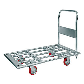 低温環境冷蔵庫用スチールパイプ長尺運搬車(固定ハンドル車輪Φ130)MC63F2-B-LW130