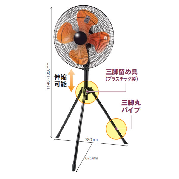 スタンド工場扇(45cm)/ME1SE-45FN