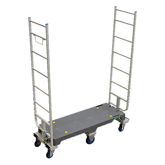 6輪スリムカート4台ネスティング可(ギアロック、ロッド式ブレーキ）M1635NL-6S