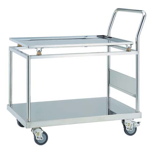 オールステンレス防振固定ハンドル二段台車/M227BSD-90602T