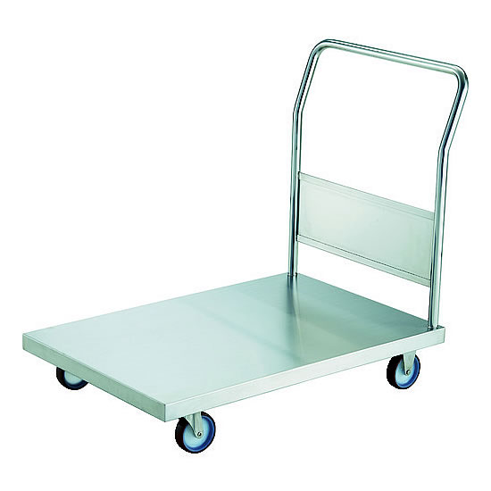 オールステンレス台車(固定ハンドルタイプ・ナイロンウレタン車輪)/M227S-3-100NUT