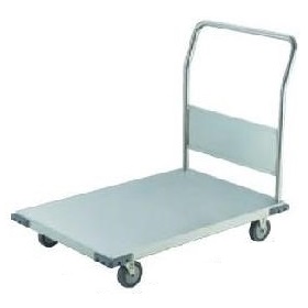 オールステンレス台車(固定ハンドルタイプ・コーナーＣ付・導電ウレタン車輪)/M227S-3B-100DUT