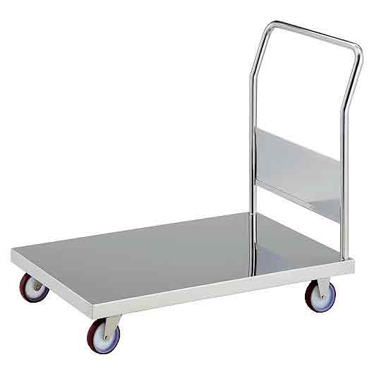 オールステンレス固定ハンドル台車(ナイロンウレタン車輪付)/M227TAS3-100NU