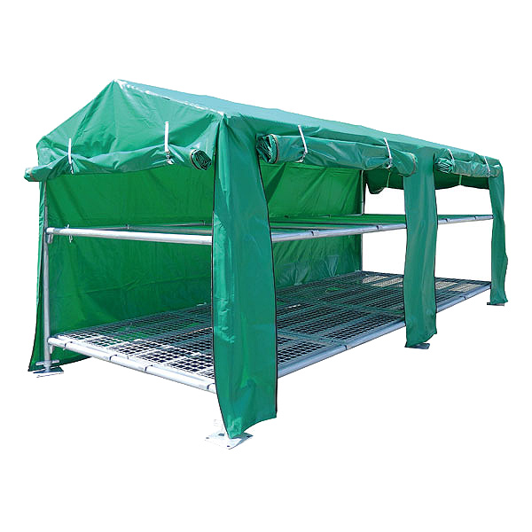 簡易資材収納テントラック(標準三方開)/M3393GR-1GH