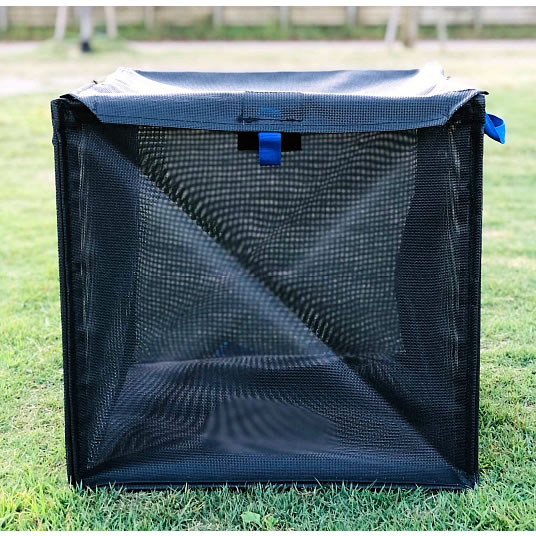 携帯折畳式防炎メッシュゴミ箱コンテナ/M3454H-555G