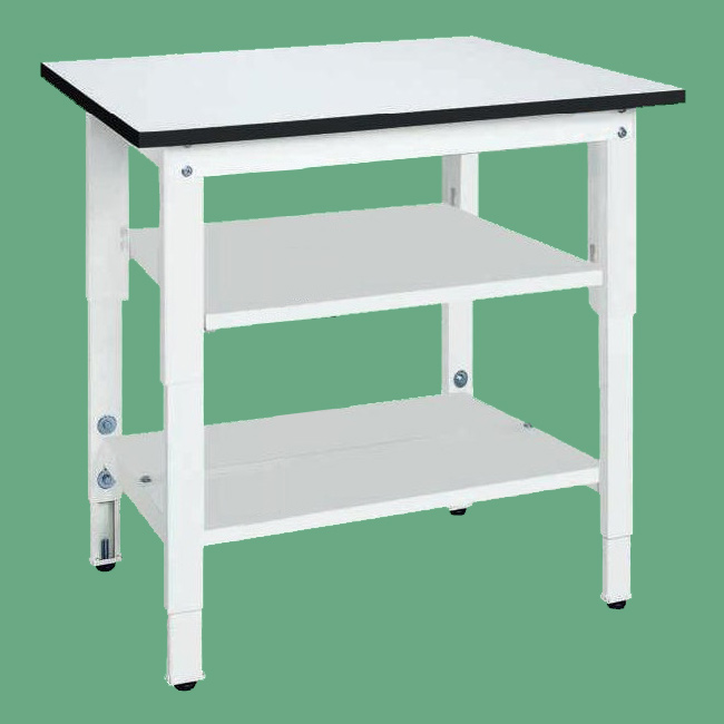 抗菌塗装軽量高さ調整作業台中間棚2枚付（ホワイト）/M350KK8-096T2LWS