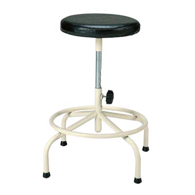 作業丸椅子足掛リング付/M350T-640NS