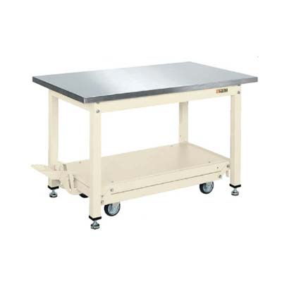 ステンレスカブセ天板中量ペダル昇降作業台/M350V-127PCFSU4S