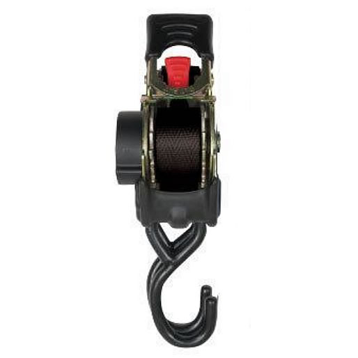 ワンタッチ巻取ベルト荷締機（W25×1.8m)黒色/M3534PS-2518-BLACK